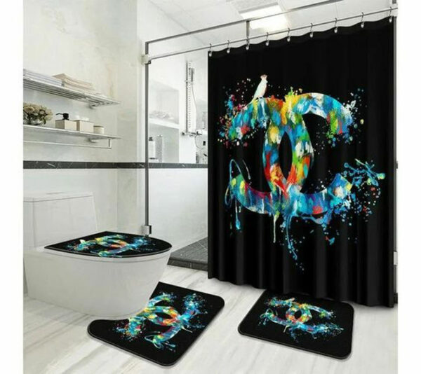 Chanel Colorful Bathroom Set Home Decor Hypebeast Luxury Fashion Brand Bath Mat