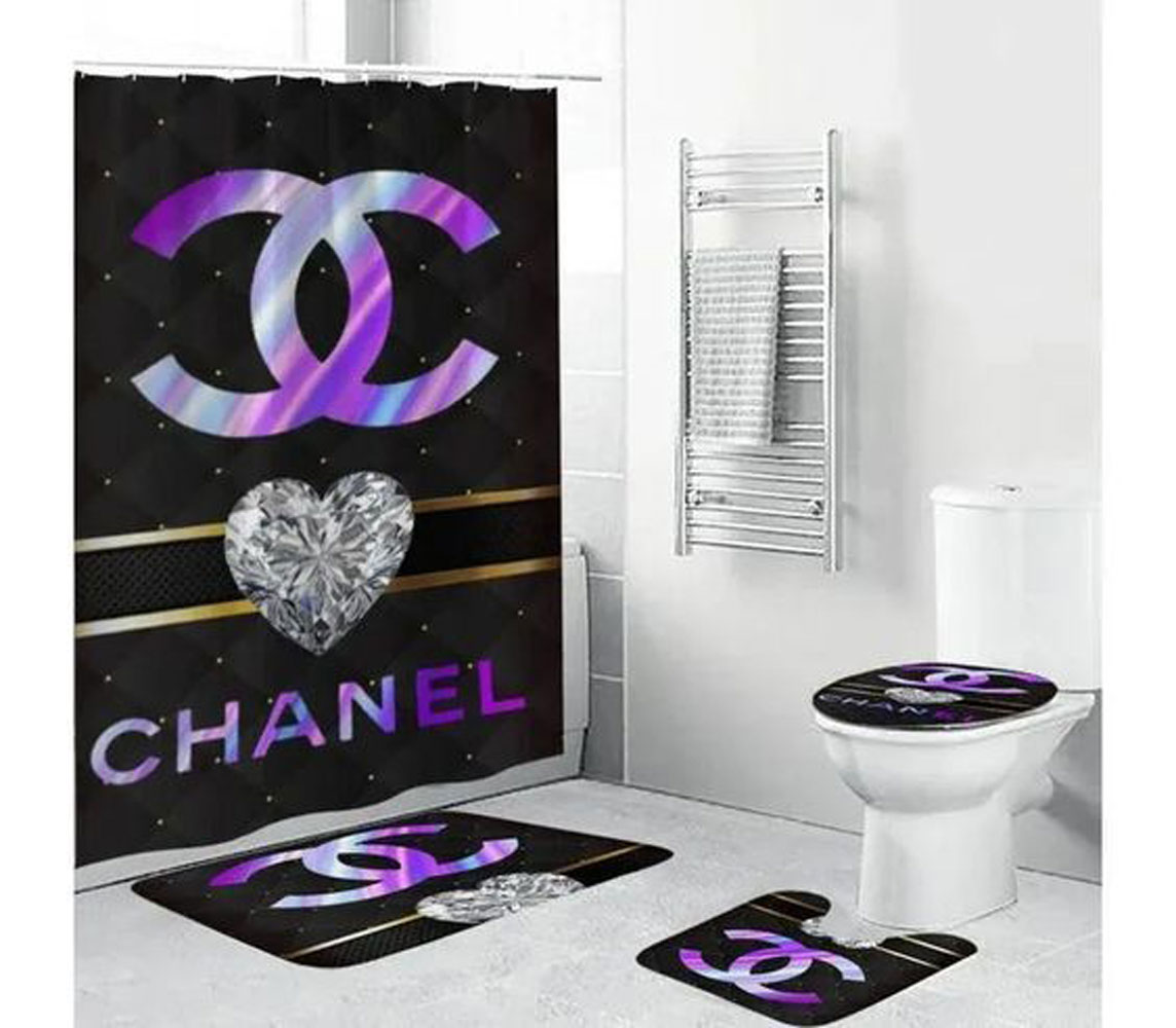 Chanel Diamond Bathroom Set Bath Mat Home Decor Luxury Fashion Brand Hypebeast