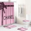 Chanel Pink Bathroom Set Bath Mat Home Decor Luxury Fashion Brand Hypebeast