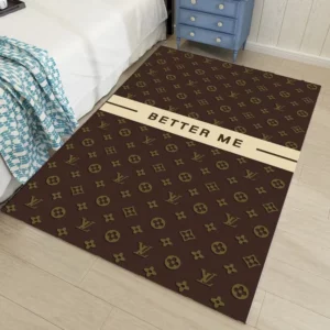 Louis vuitton lv brown Rectangle Rug Fashion Brand Area Carpet Luxury Home Decor Door Mat