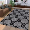 Gucci grey Rectangle Rug Luxury Door Mat Home Decor Fashion Brand Area Carpet