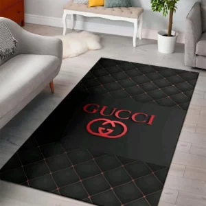 Gucci black Rectangle Rug Fashion Brand Luxury Area Carpet Door Mat Home Decor