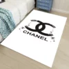 Chanel white Rectangle Rug Door Mat Home Decor Fashion Brand Luxury Area Carpet