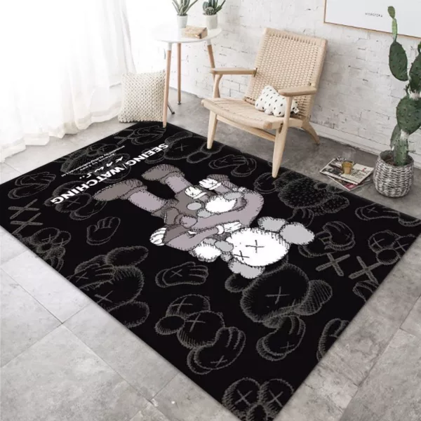 Supreme kaws Rectangle Rug Luxury Fashion Brand Door Mat Home Decor Area Carpet