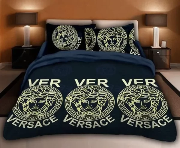 Versace Logo Brand Bedding Set Home Decor Bedspread Luxury Bedroom