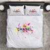 Chanel Paris Colorful Logo Brand Bedding Set Bedroom Home Decor Luxury Bedspread