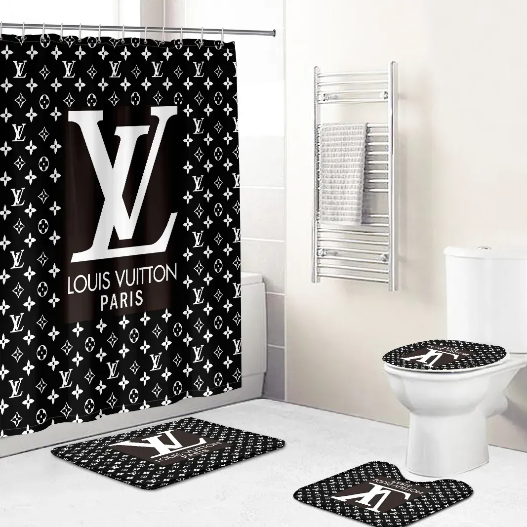 Louis Vuitton Bathroom Set Bath Mat Hypebeast Home Decor Luxury Fashion Brand