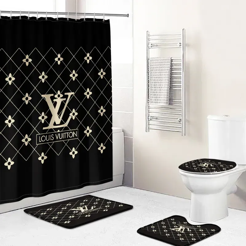 Louis Vuitton Bathroom Set Bath Mat Home Decor Hypebeast Luxury Fashion Brand