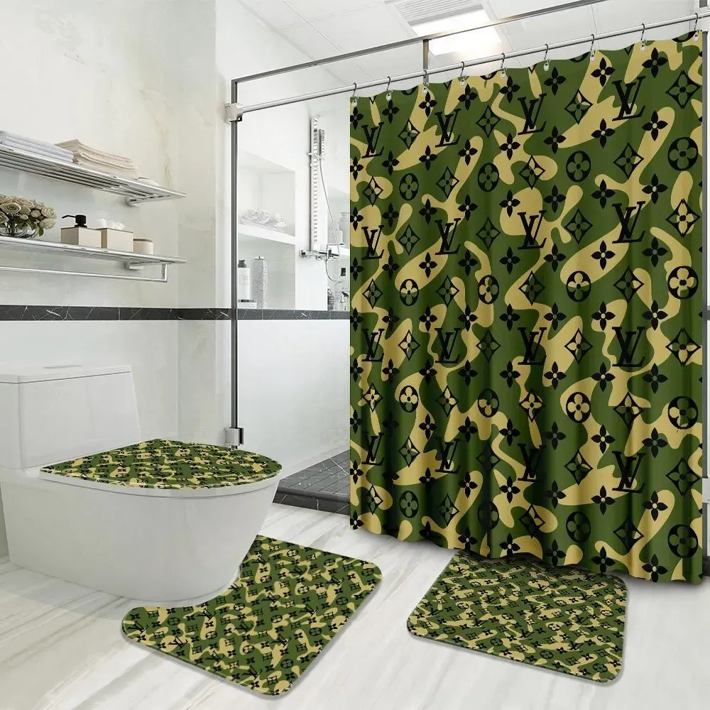 Louis Vuitton Bathroom Set Bath Mat Home Decor Hypebeast Luxury Fashion Brand