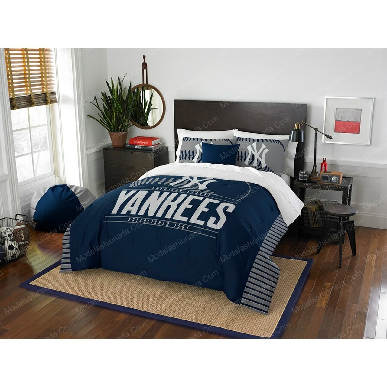 New York Yankees 23 Baseball 1 Logo Type 1619 Bedding Sets Sporty Bedroom Home Decor