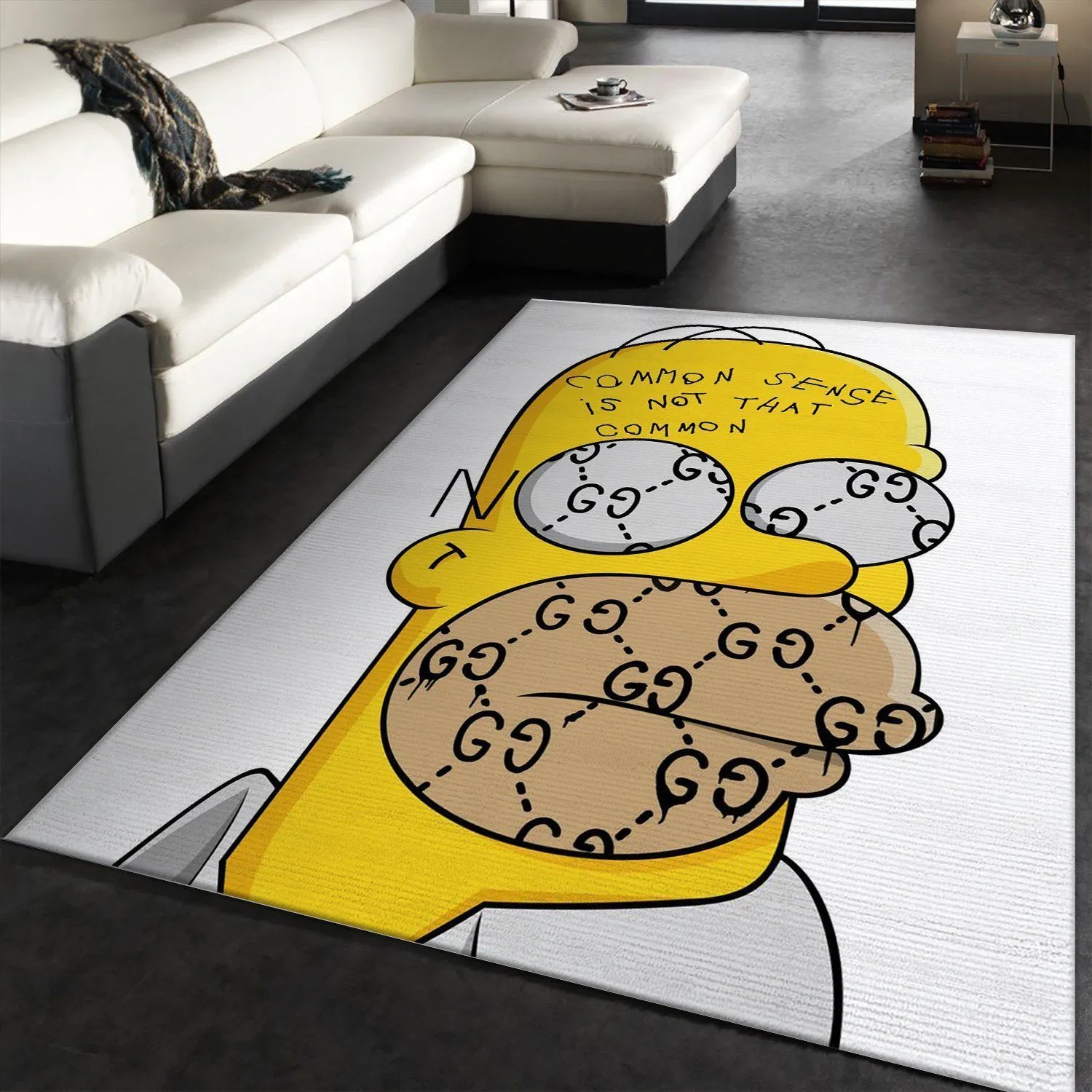 Gucci The Simpsons Luxury Fashion Brand Rug Door Mat Area Carpet Home Decor