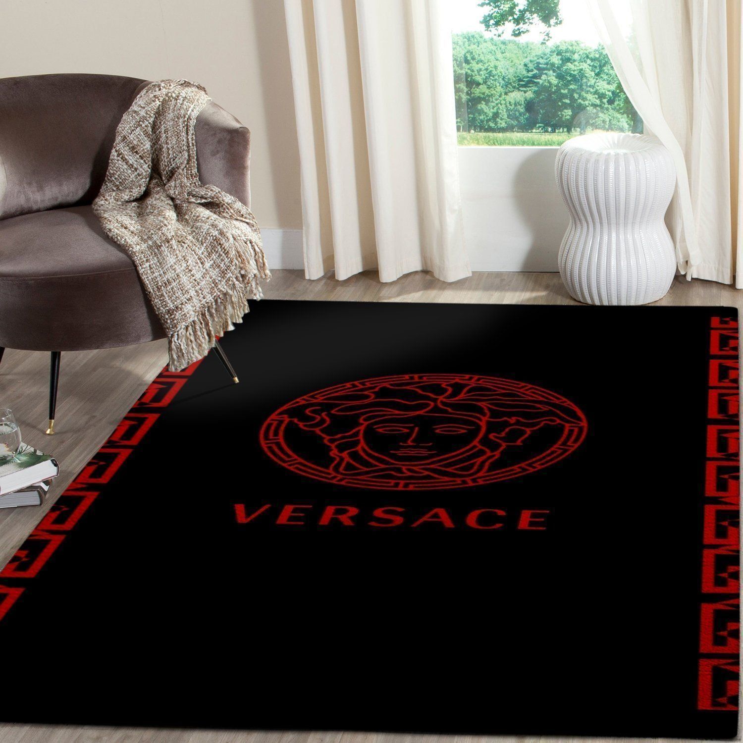 Versace Area Luxury Fashion Brand Rug Door Mat Home Decor Area Carpet