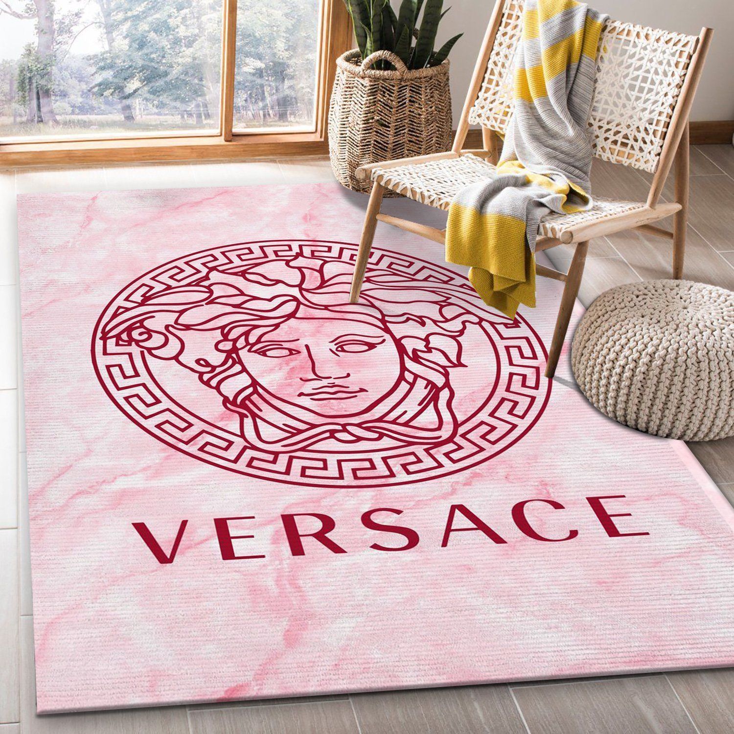 Versace Rectangle Bed Luxury Fashion Brand Rug Home Decor Area Carpet Door Mat