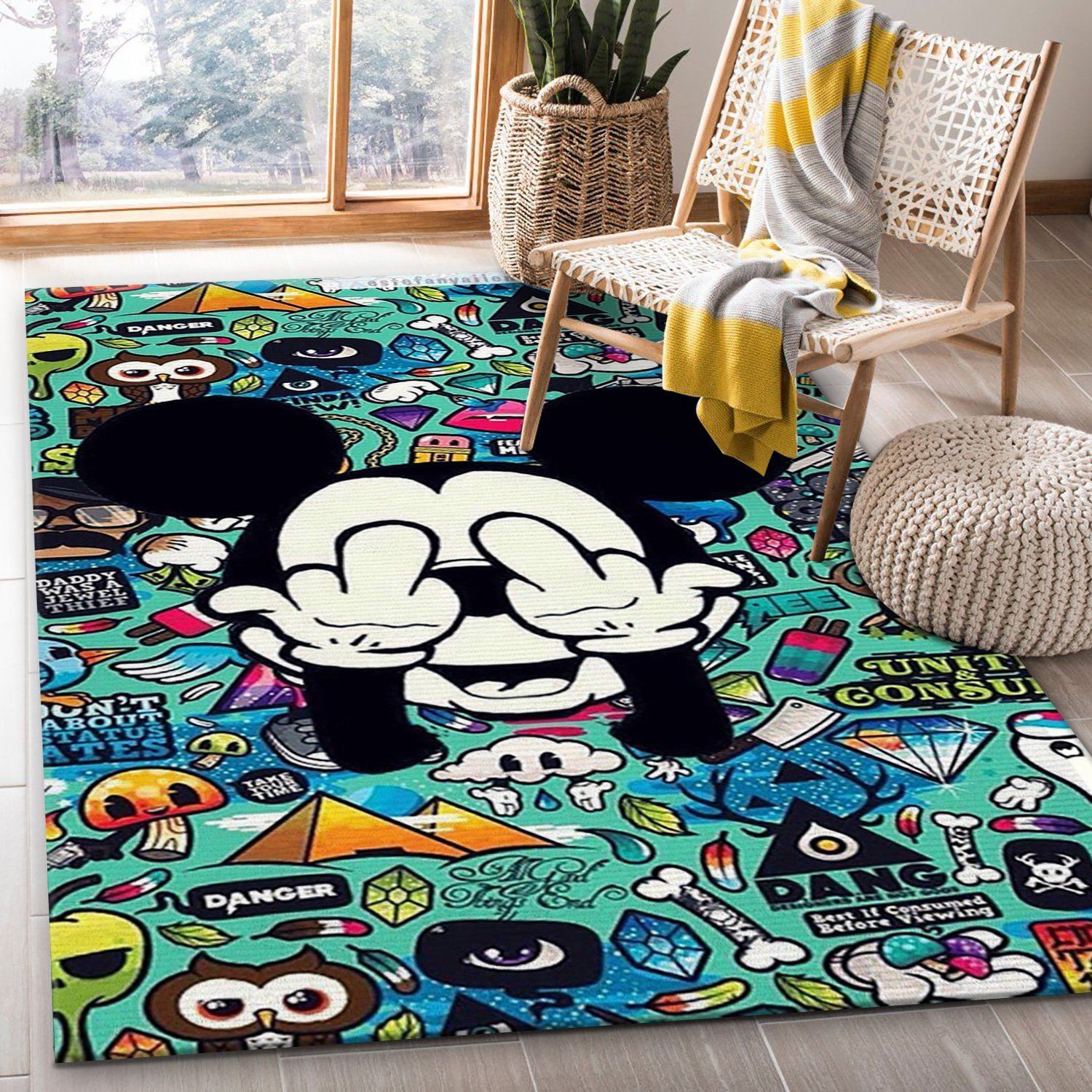 Mickey Moe Supreme Area Bed Luxury Fashion Brand Rug Door Mat Area Carpet Home Decor