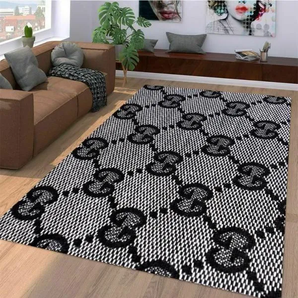 Gucci Grey Mat Luxury Fashion Brand Rug Home Decor Door Mat Area Carpet