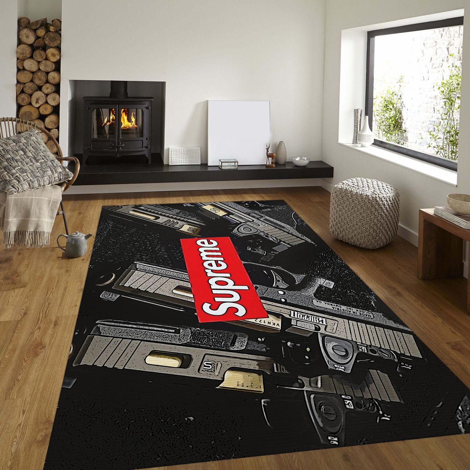 Supreme Gun Bed Luxury Fashion Brand Rug Door Mat Home Decor Area Carpet