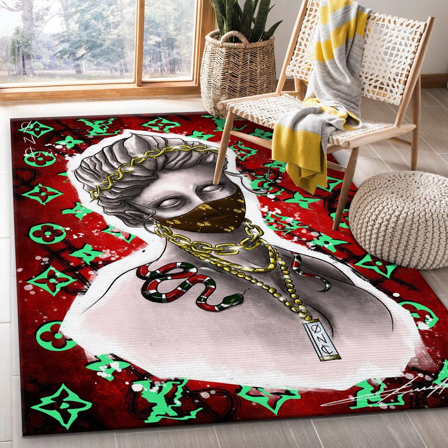 Princess Snake Luxury Fashion Brand Rug Area Carpet Home Decor Door Mat