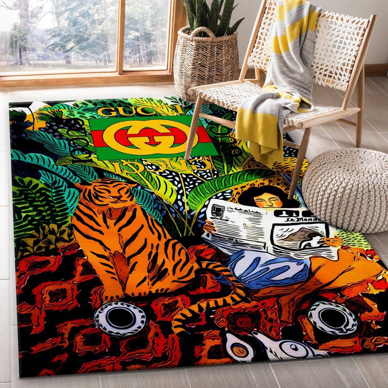 Gucci Area Luxury Fashion Brand Rug Door Mat Area Carpet Home Decor