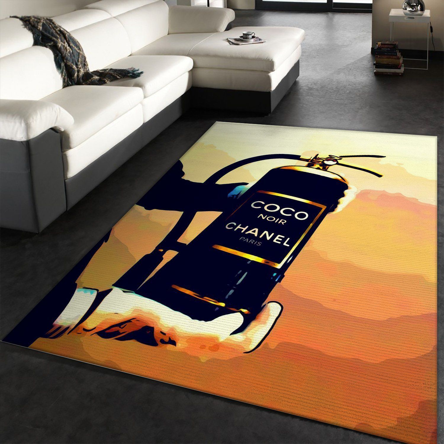 Coco Chanel Area Luxury Fashion Brand Rug Area Carpet Home Decor Door Mat