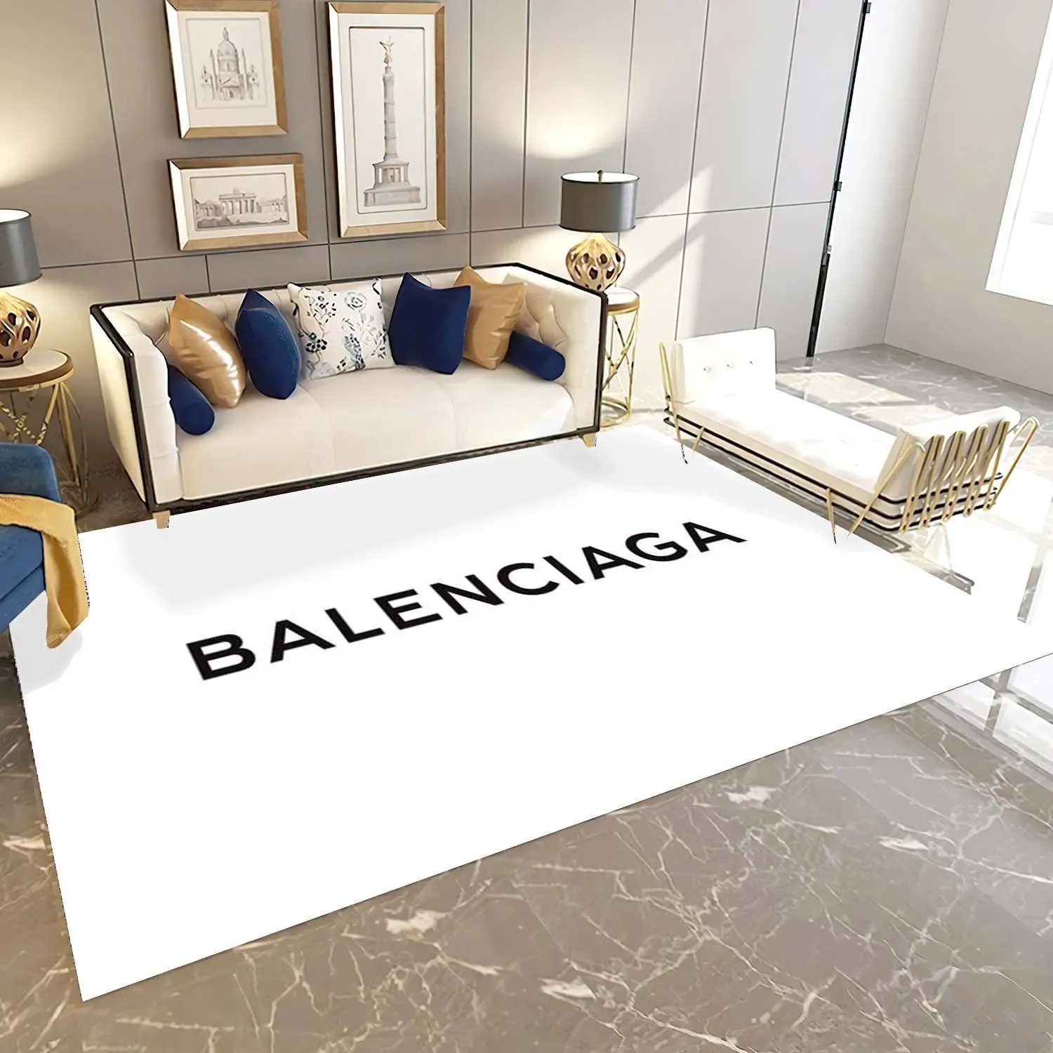 Balenciaga Luxury Fashion Brand Rug Door Mat Home Decor Area Carpet