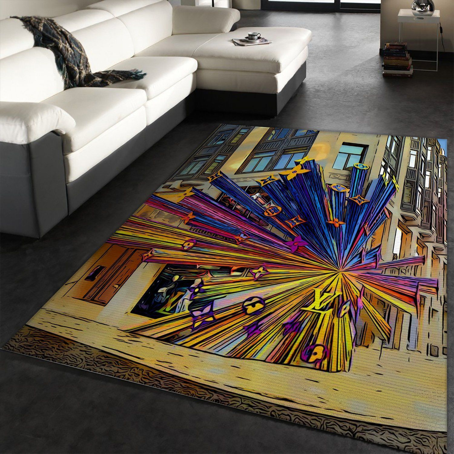 Louis Vuitton Store Area Christmas Luxury Fashion Brand Rug Home Decor Area Carpet Door Mat