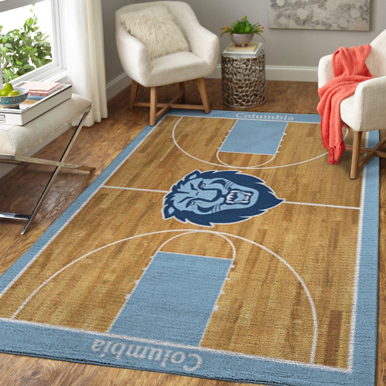 Columbia Lions Ncaa Basketball Custom Type 7978 Rug Home Decor Area Carpet Living Room