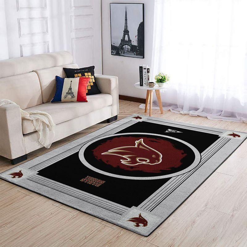Texas State Bobcatss Ncaa Football Basketball Team Logo Type 8114 Rug Living Room Home Decor Area Carpet