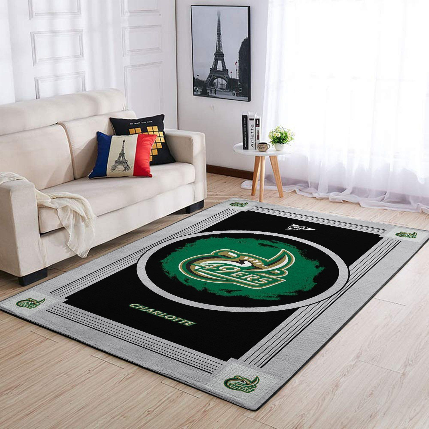 Charlotte Ers Ncaas Team Logo Type 8142 Rug Living Room Area Carpet Home Decor