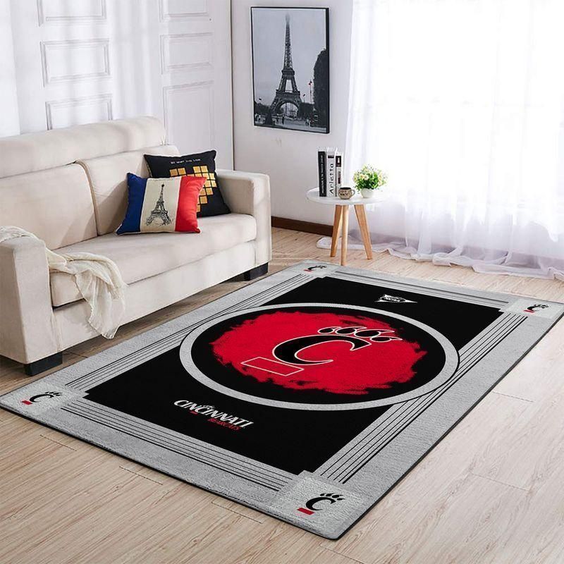 Cincinnati Bearcatss Ncaa Football Basketball Team Logo Type 8254 Rug Home Decor Area Carpet Living Room