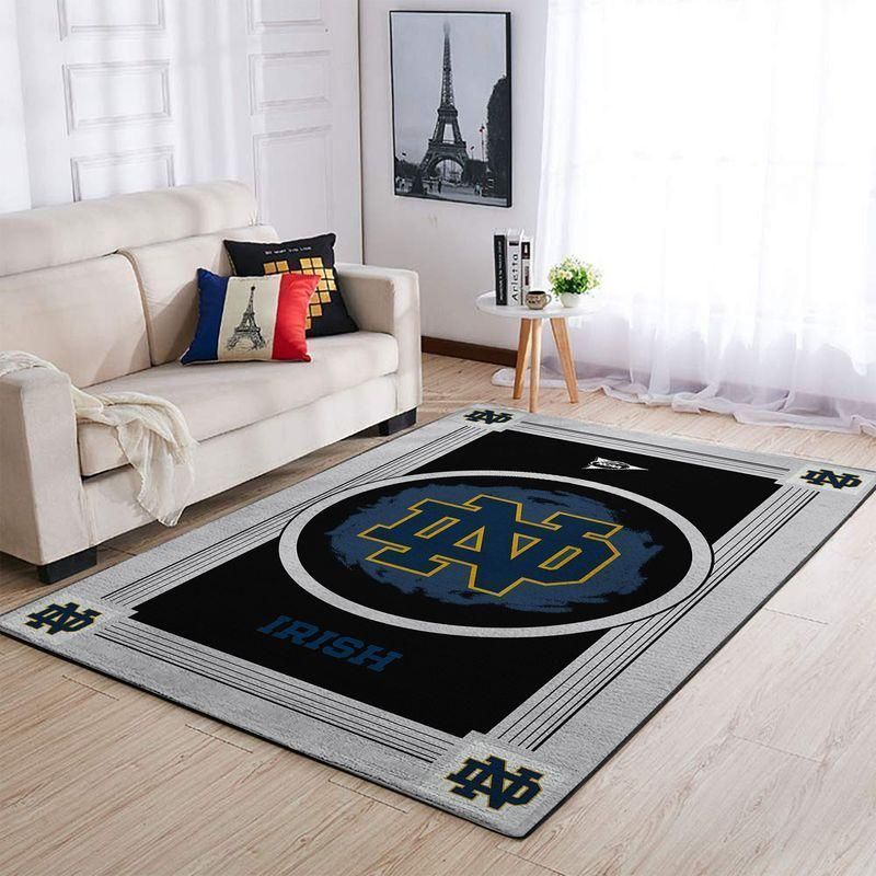 Notre Dame Fighting Irishs Ncaa Football Basketball Team Logo Type 8265 Rug Living Room Home Decor Area Carpet