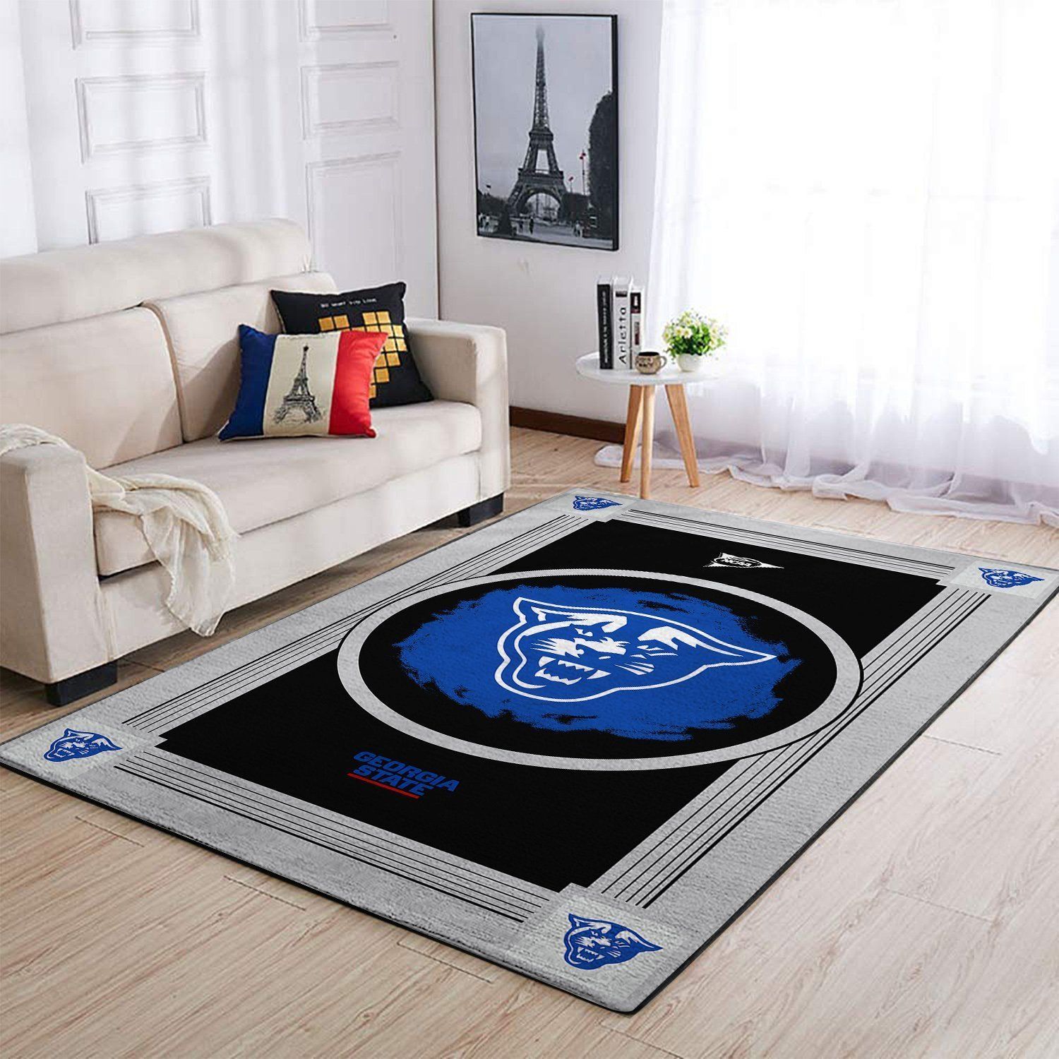 Georgia State Panthers Ncaa Team Logo Nice Type 8350 Rug Area Carpet Living Room Home Decor