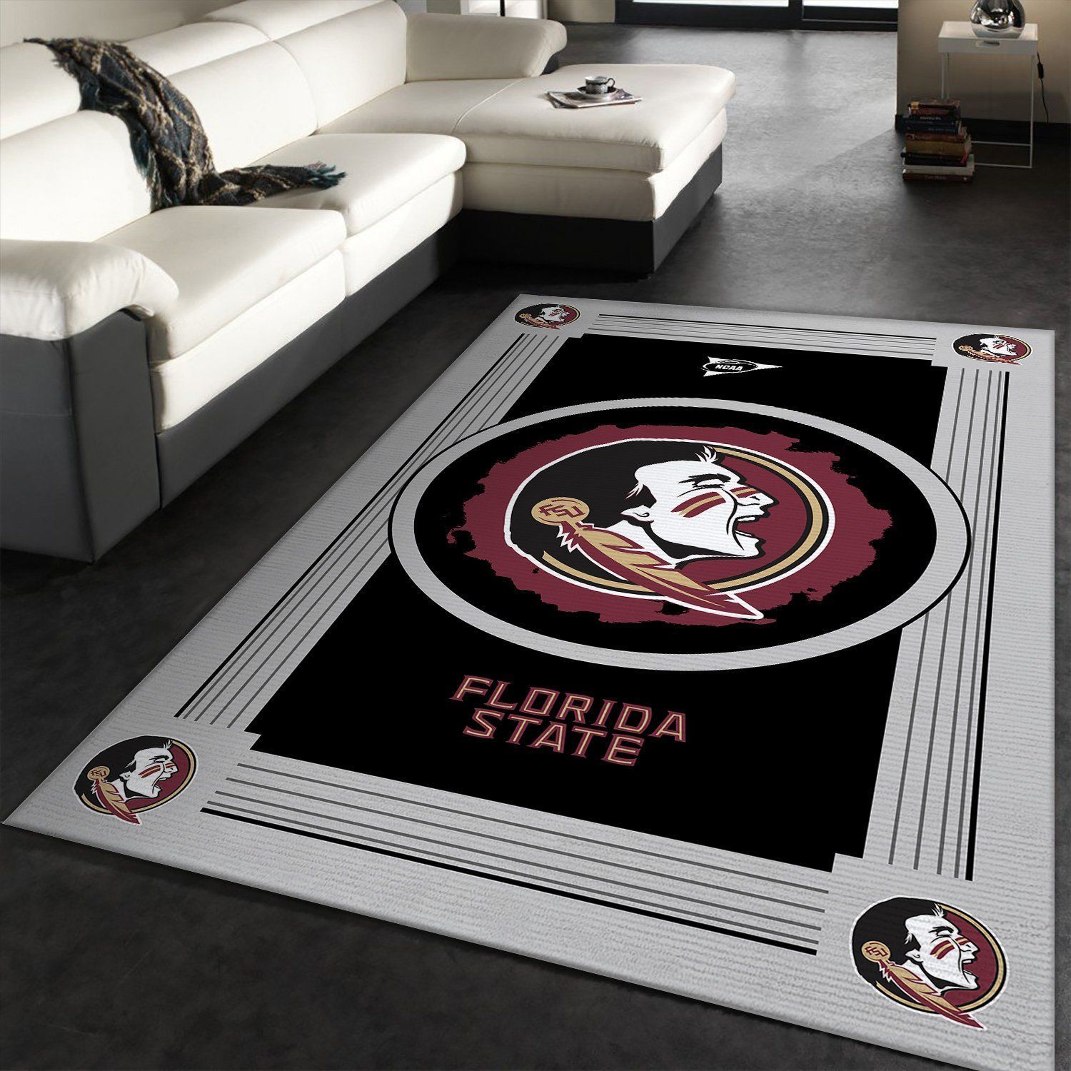 Florida State Seminoles Ncaa Team Logo Nice Rerj Type 8405 Rug Home Decor Living Room Area Carpet