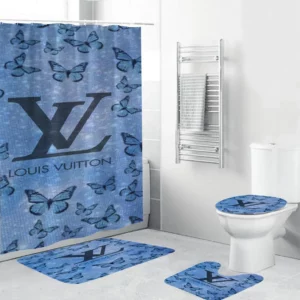 Louis Vuitton Bathroom Set Luxury Fashion Brand Bath Mat Home Decor Hypebeast