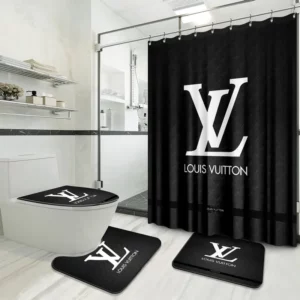 Louis Vuitton Bathroom Set Home Decor Bath Mat Luxury Fashion Brand Hypebeast