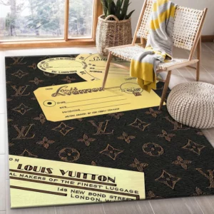 Louis Vuitton Rectangle Rug Home Decor Fashion Brand Luxury Area Carpet Door Mat