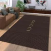 Gucci Brown Rectangle Rug Area Carpet Door Mat Luxury Fashion Brand Home Decor