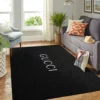 Gucci Dark Rectangle Rug Fashion Brand Area Carpet Door Mat Home Decor Luxury