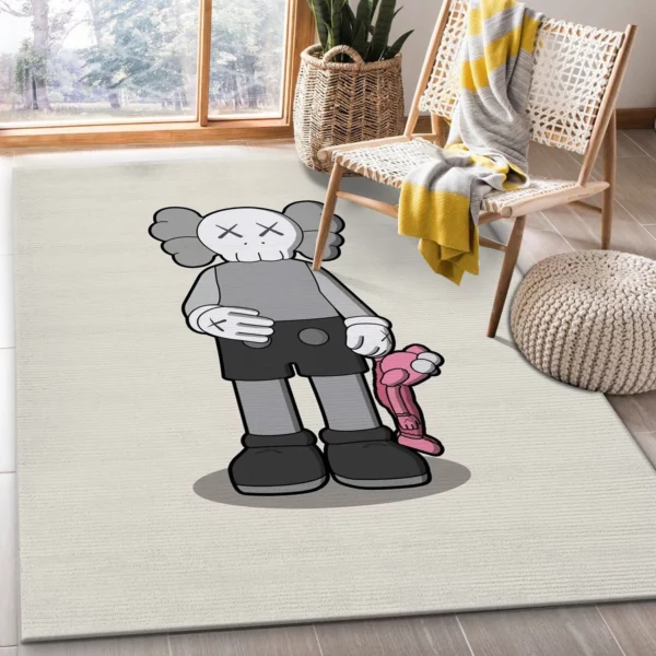 Kaws Share Cream Rectangle Rug Fashion Brand Home Decor Door Mat Area Carpet Luxury