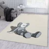 Kaws Grey Rectangle Rug Luxury Door Mat Area Carpet Home Decor Fashion Brand