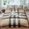 Burberry Logo Brand Bedding Set Bedspread Bedroom Home Decor Luxury