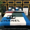 Chanel Logo Brand Bedding Set Luxury Bedspread Bedroom Home Decor