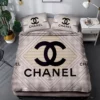 Chanel Logo Brand Bedding Set Bedroom Bedspread Home Decor Luxury