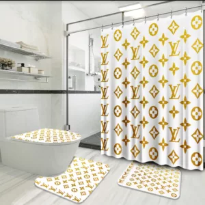 Louis Vuitton Yellow Bathroom Set Luxury Fashion Brand Home Decor Hypebeast Bath Mat