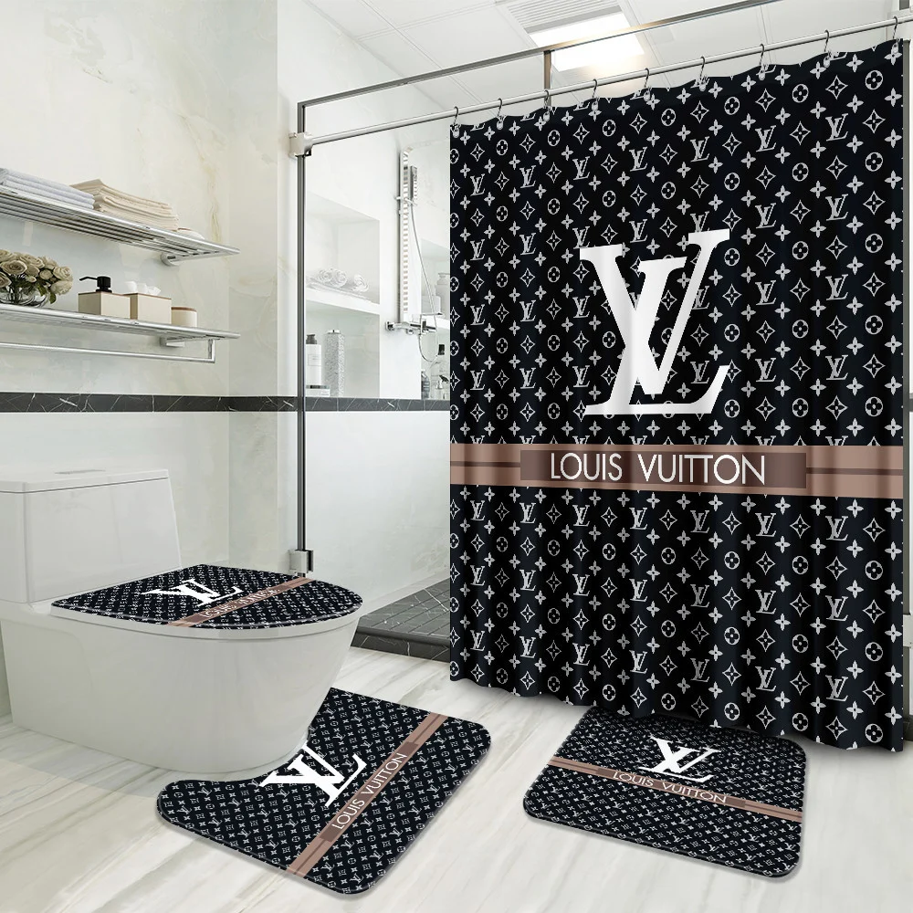 Louis Vuitton Bathroom Set Bath Mat Hypebeast Home Decor Luxury Fashion Brand