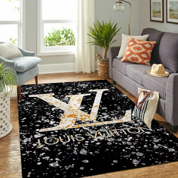 Louis Vuitton Dirty Rectangle Rug Area Carpet Fashion Brand Home Decor Door Mat Luxury