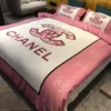 Chanel Pinky Logo Brand Bedding Set Bedroom Home Decor Luxury Bedspread