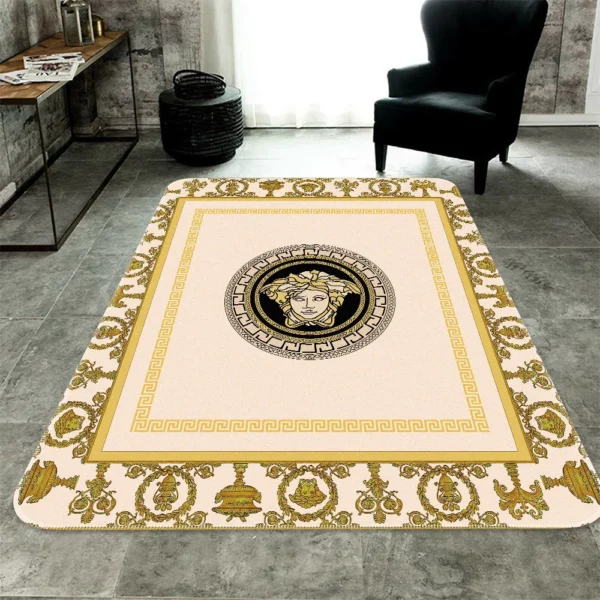 Versace Rectangle Rug Area Carpet Home Decor Luxury Fashion Brand Door Mat