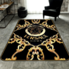 Versace Golden Rectangle Rug Home Decor Luxury Fashion Brand Area Carpet Door Mat