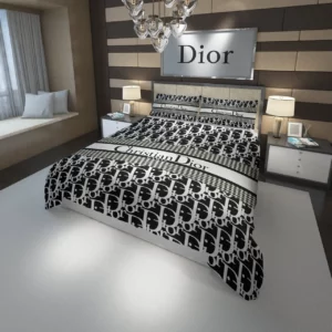 Christian Dior Logo Brand Bedding Set Bedroom Luxury Home Decor Bedspread