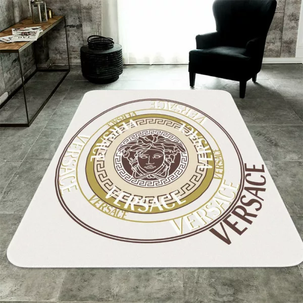 Versace Rectangle Rug Area Carpet Home Decor Door Mat Luxury Fashion Brand